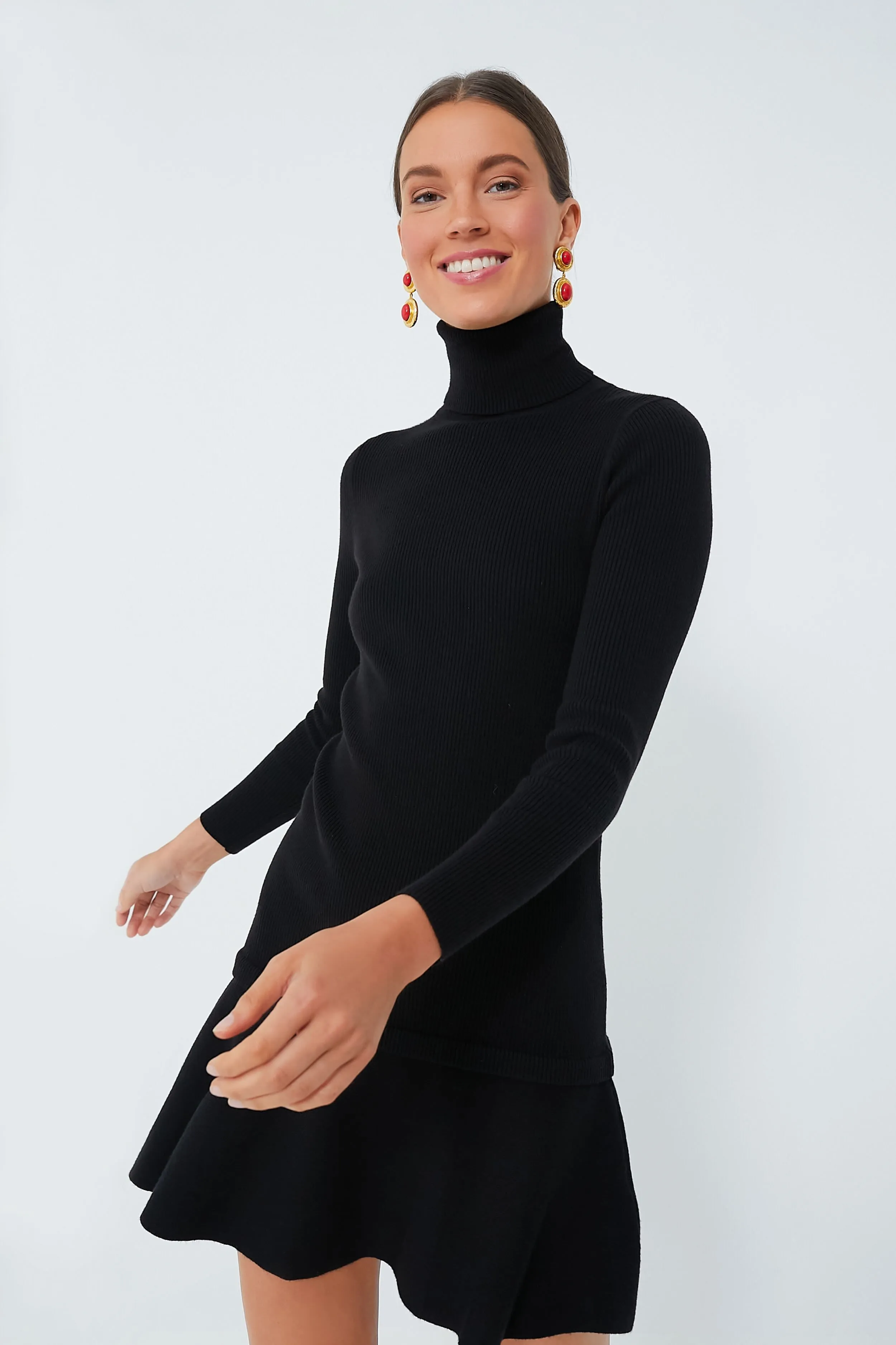 Black Baxter Turtleneck Dress