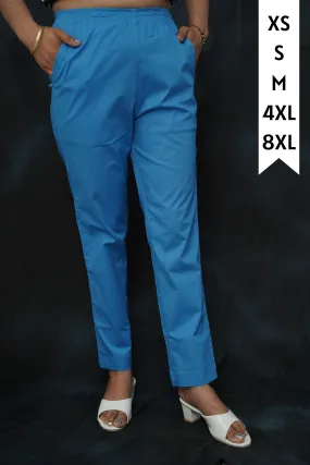 Blue Cotton Kurti Pant