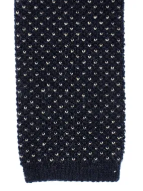 Brunello Cucinelli Square End Knitted Tie Dark Blue - Cashmere