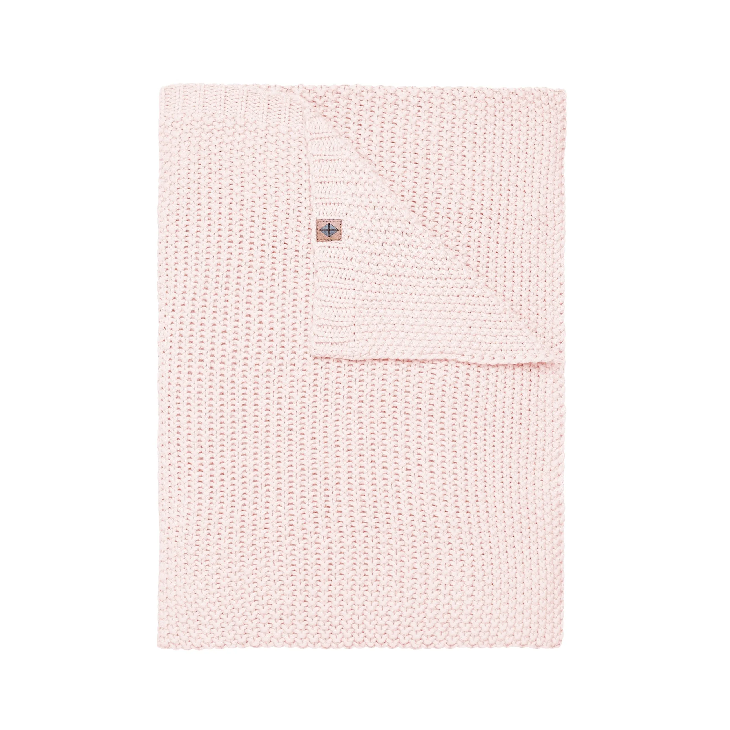 Chunky Knit Toddler Blanket in Blush