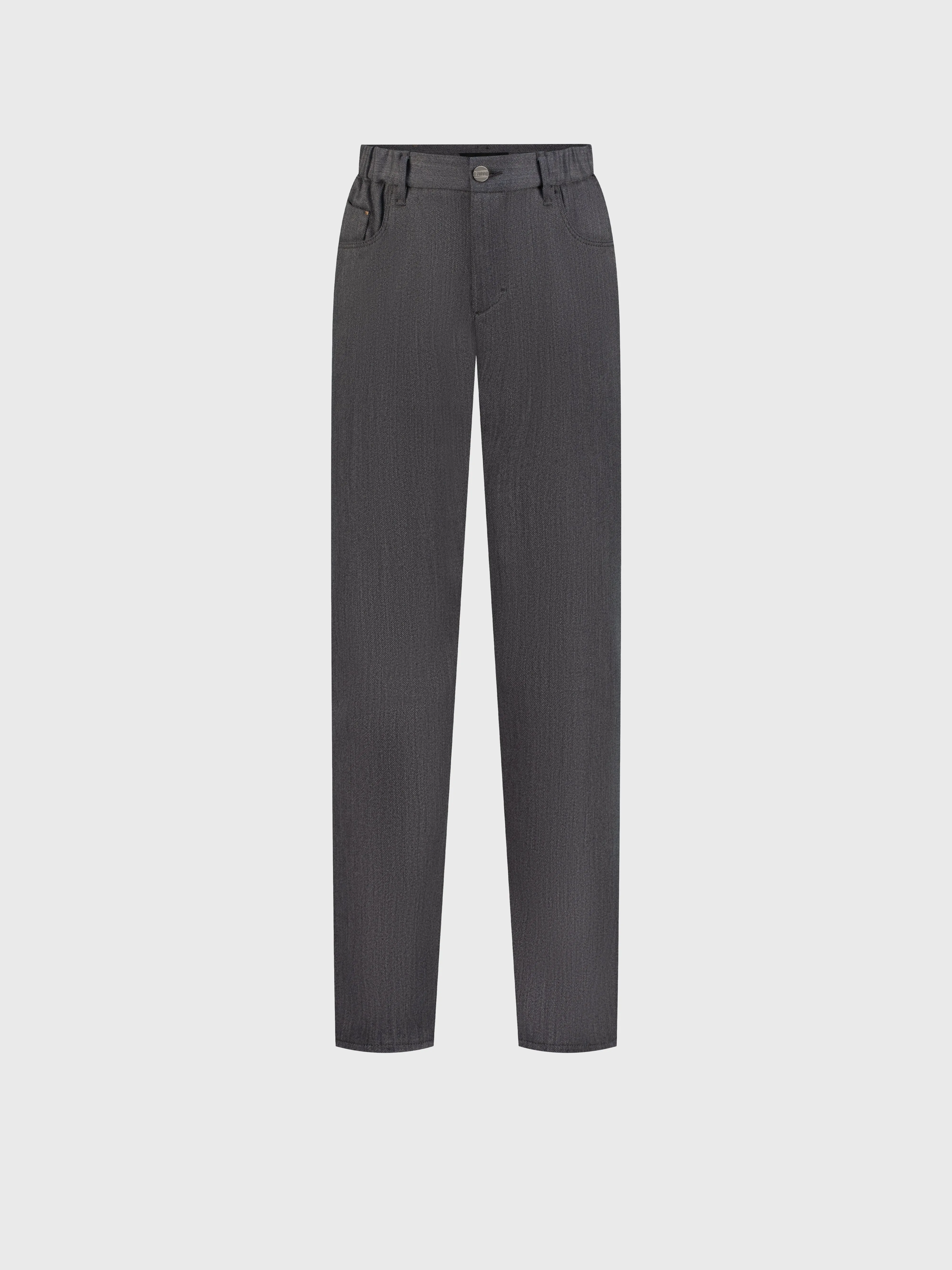 Graphite Trousers with Calf Suede Patch