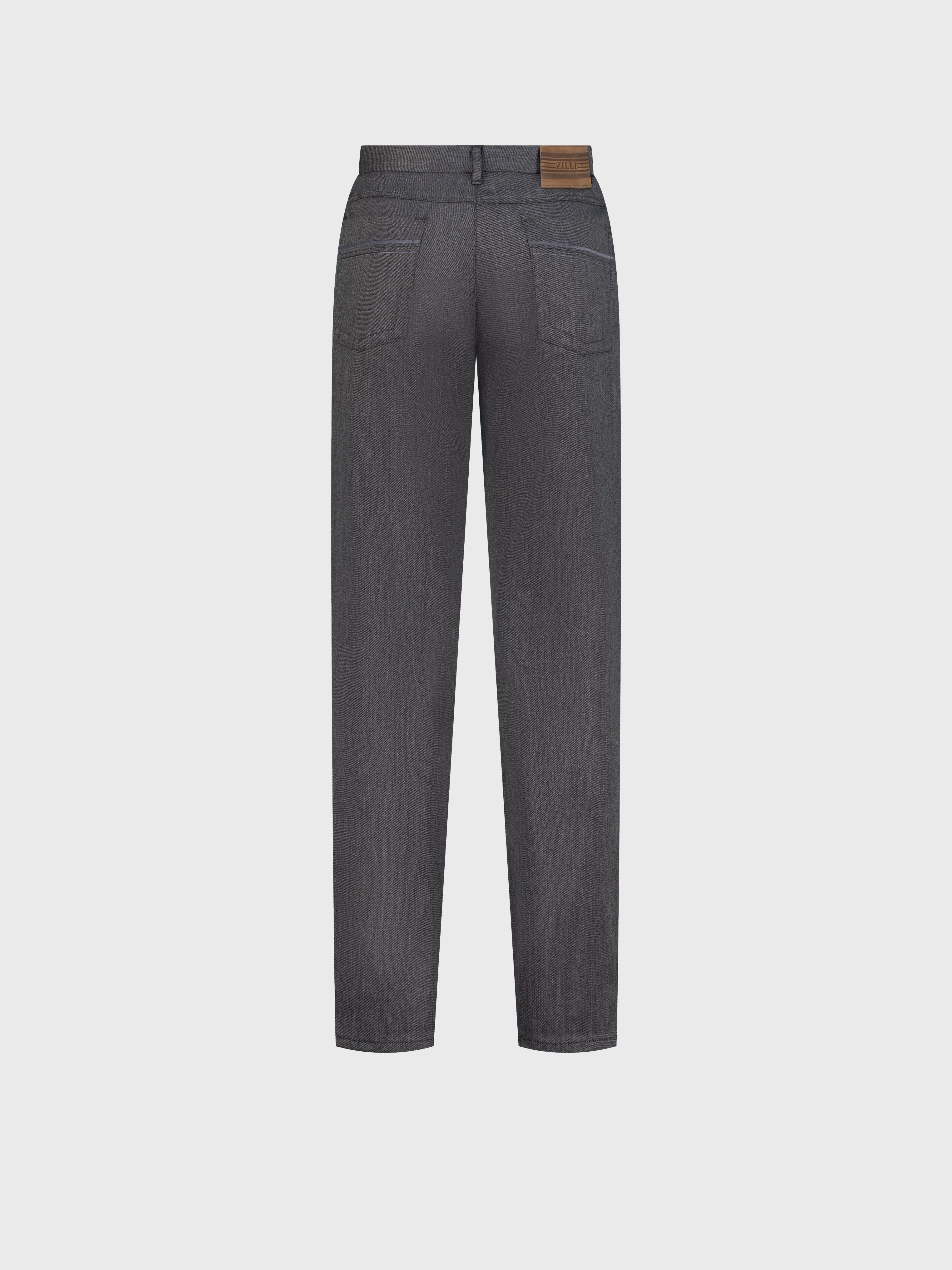 Graphite Trousers with Calf Suede Patch