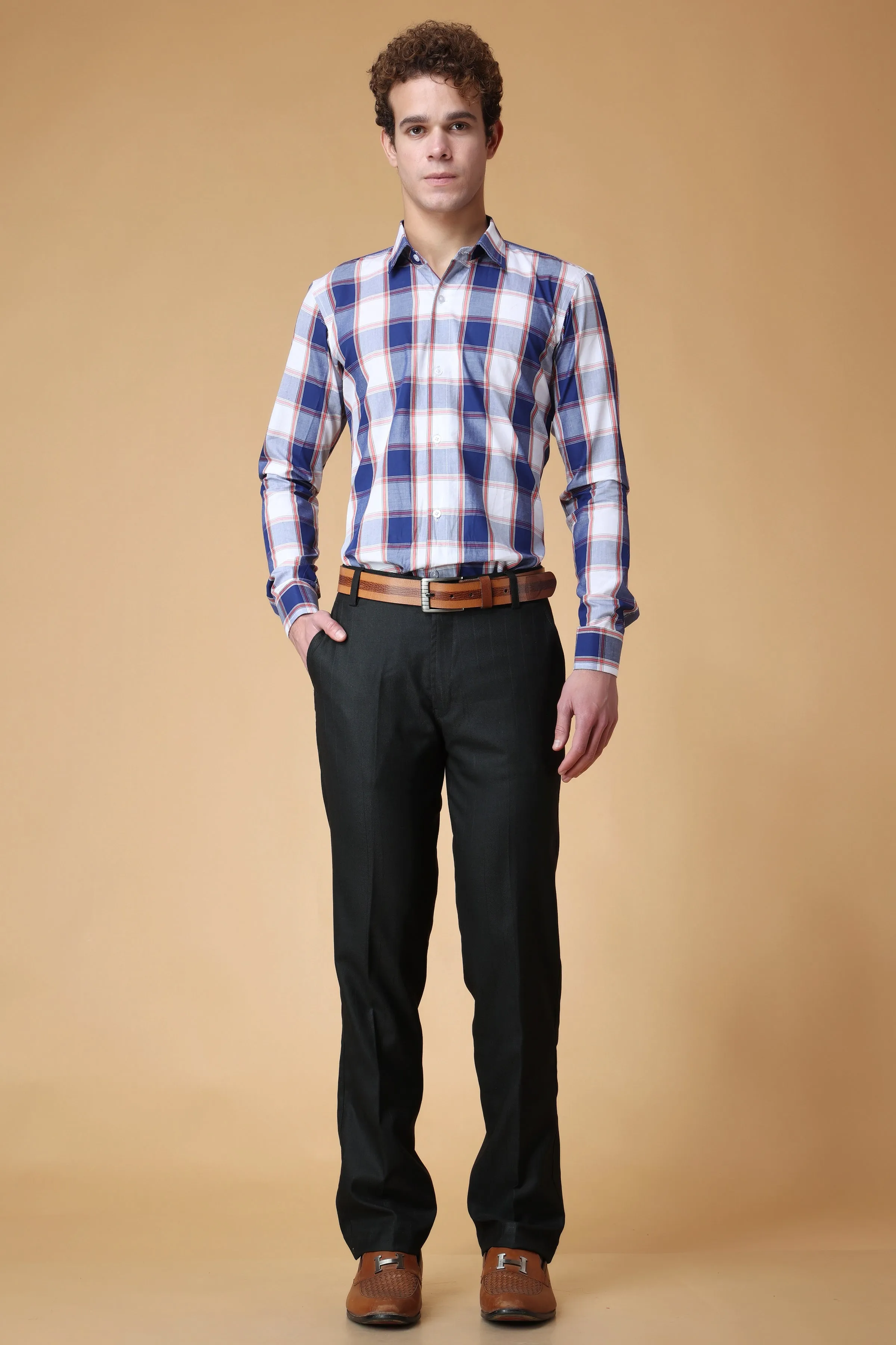 Indigo Berry Checked Shirt