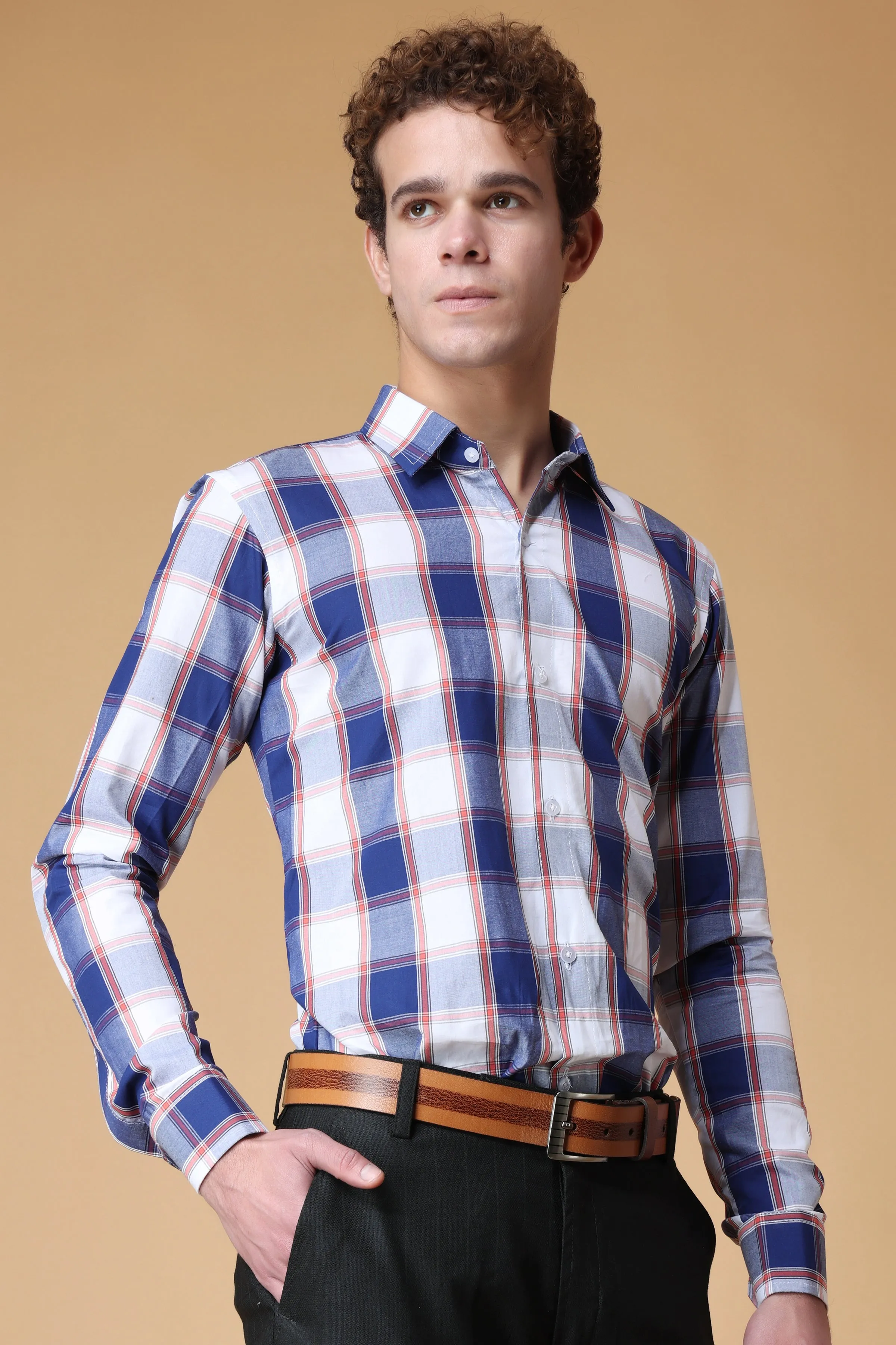 Indigo Berry Checked Shirt