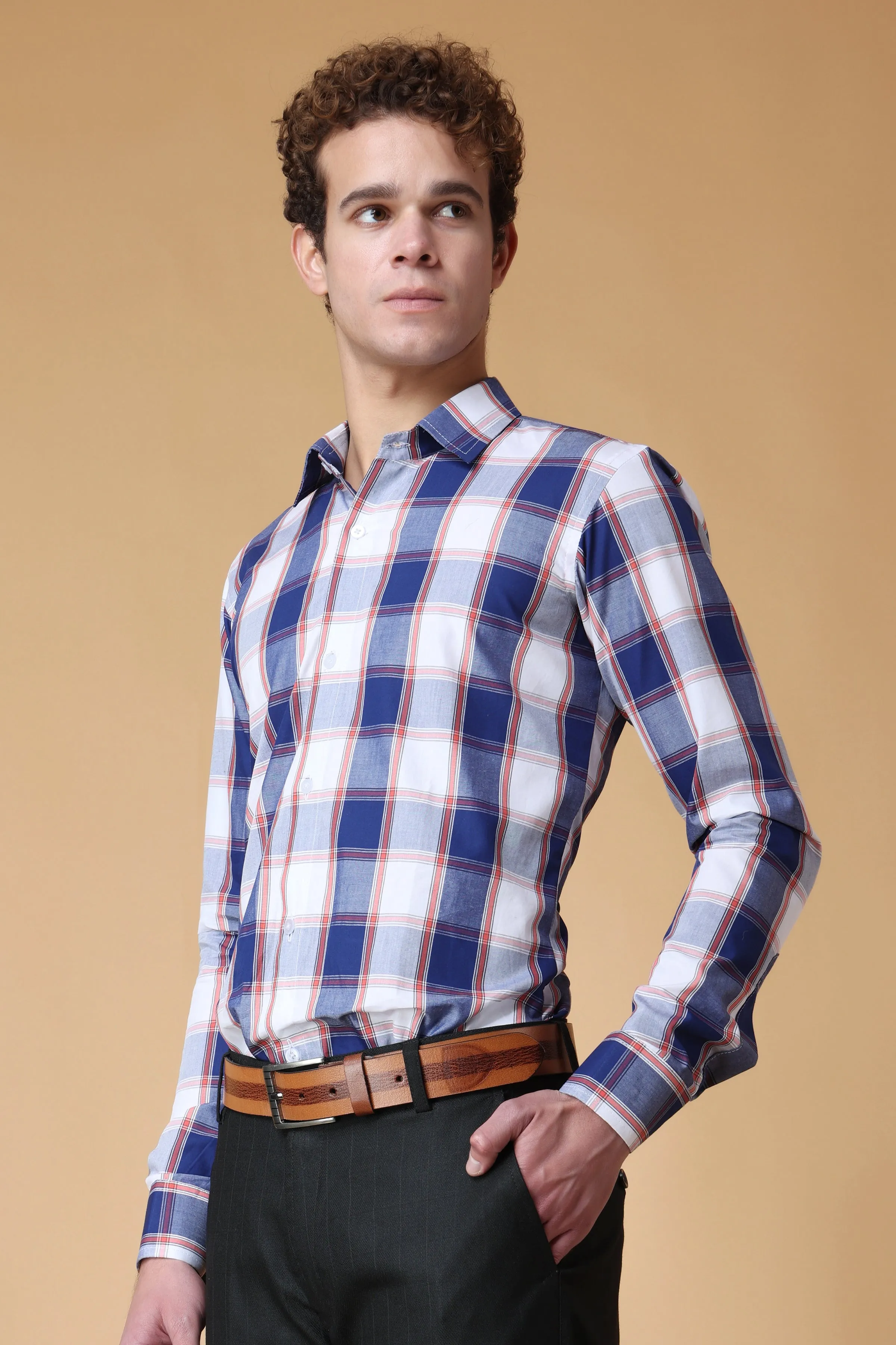 Indigo Berry Checked Shirt