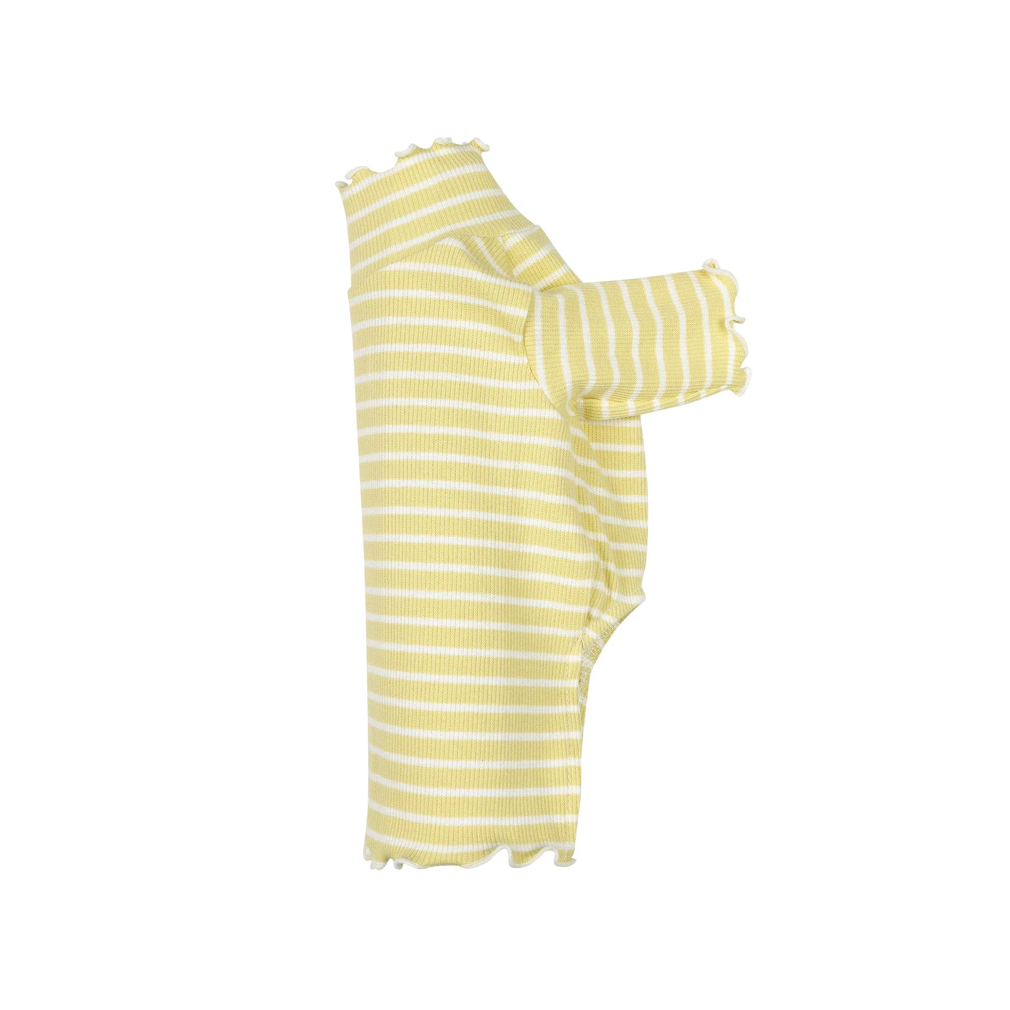 Jelly Striped Turtleneck Top - Yellow