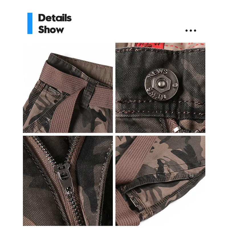 Multi-Pocket Straight Leg Casual Camouflage Trousers Relaxed Fit Cargo Pant | K5705-A