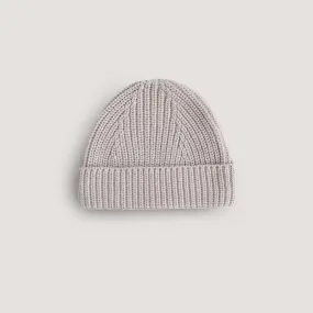 Organic Chunky Knit Beanie in Beige