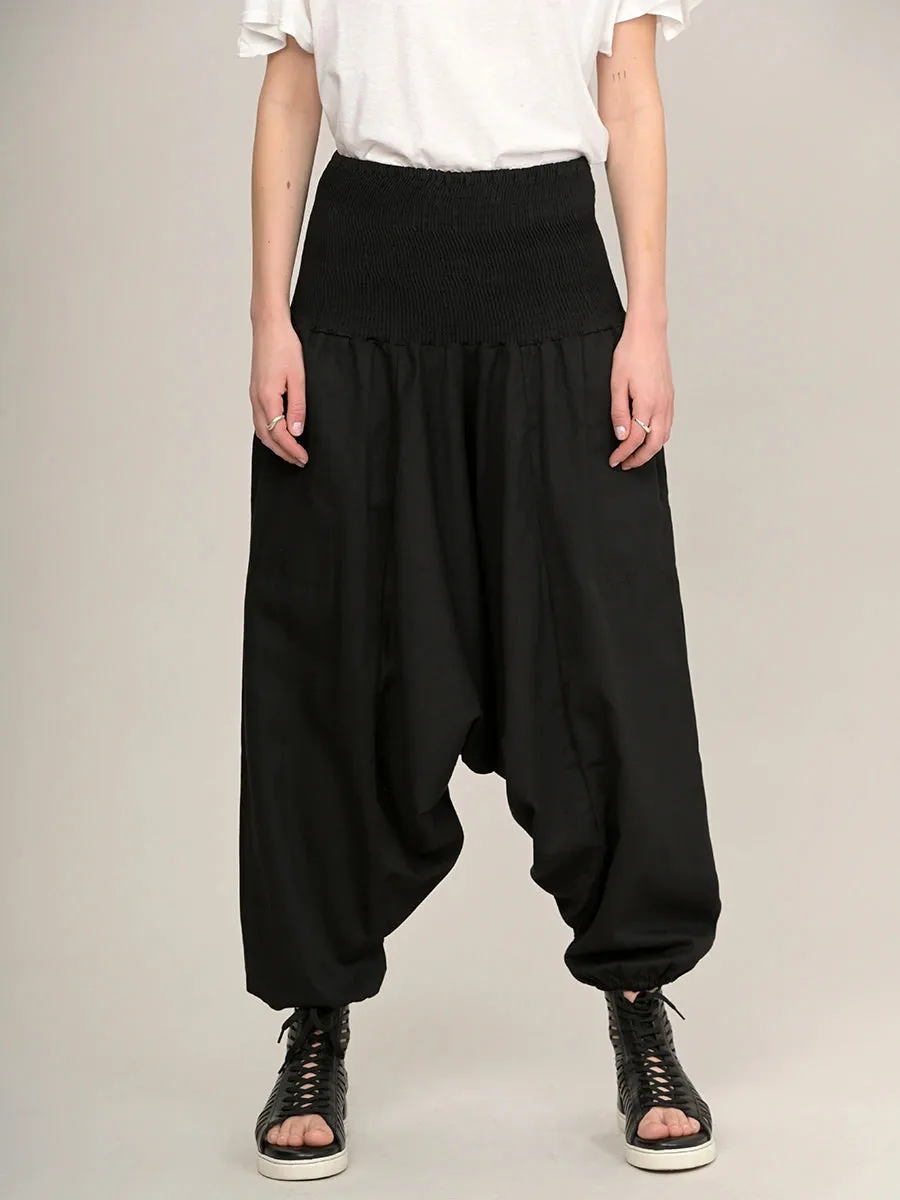 Organic Cotton Harem Pants - Low Crotch