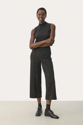 Part Two Lisan Check Print Culotte Trousers