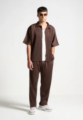 Pleated Trousers - Brown